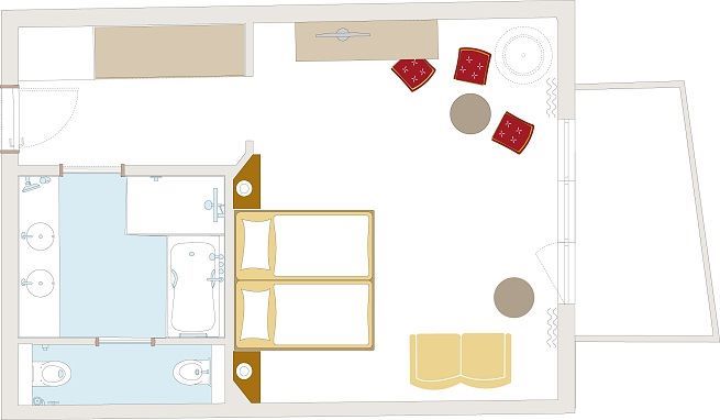 Doppelzimmer de luxe (45m²)
